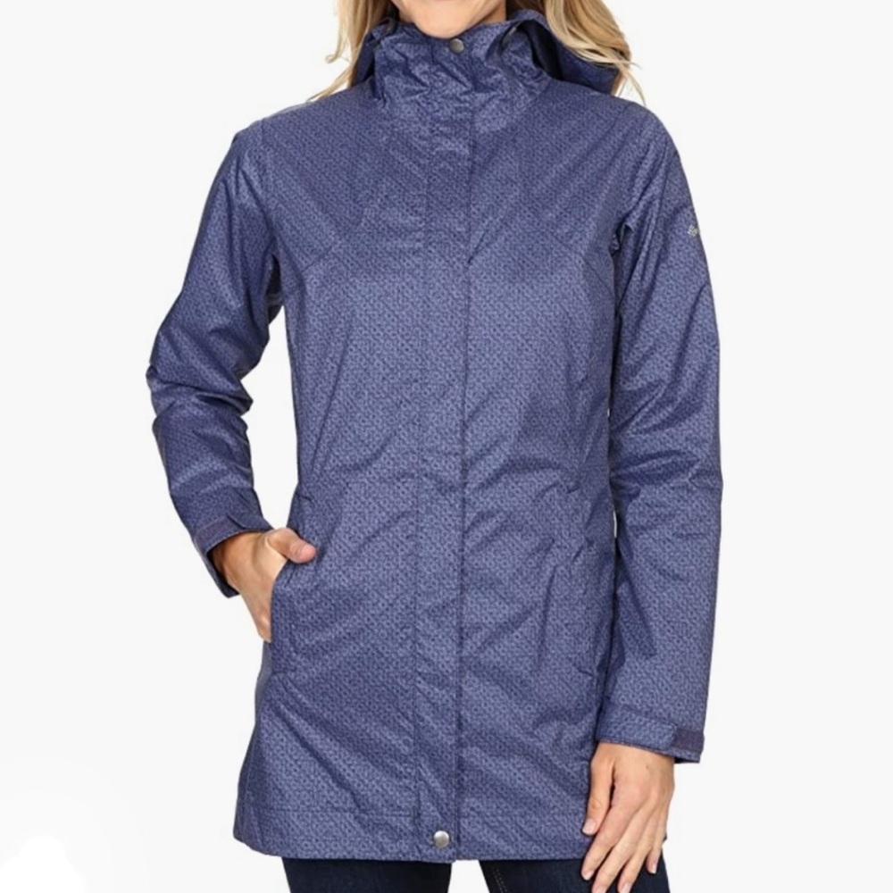 Columbia Omni-Tech Splash A Little Rain Jacket Blue - Size Medium